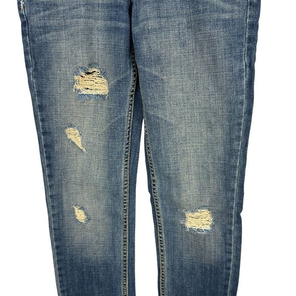 Aeropostale Bayla Skinny Jeans Distressed Medium Wash Denim Womens Size 0 Reg - Picture 2 of 5
